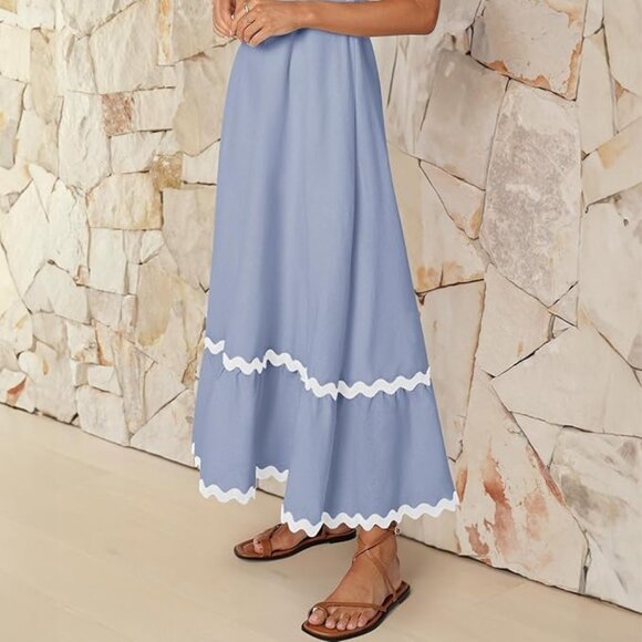 Women's Spaghetti Strap Flowy Midi Sundress - Size Medium - Picture 2 of 4